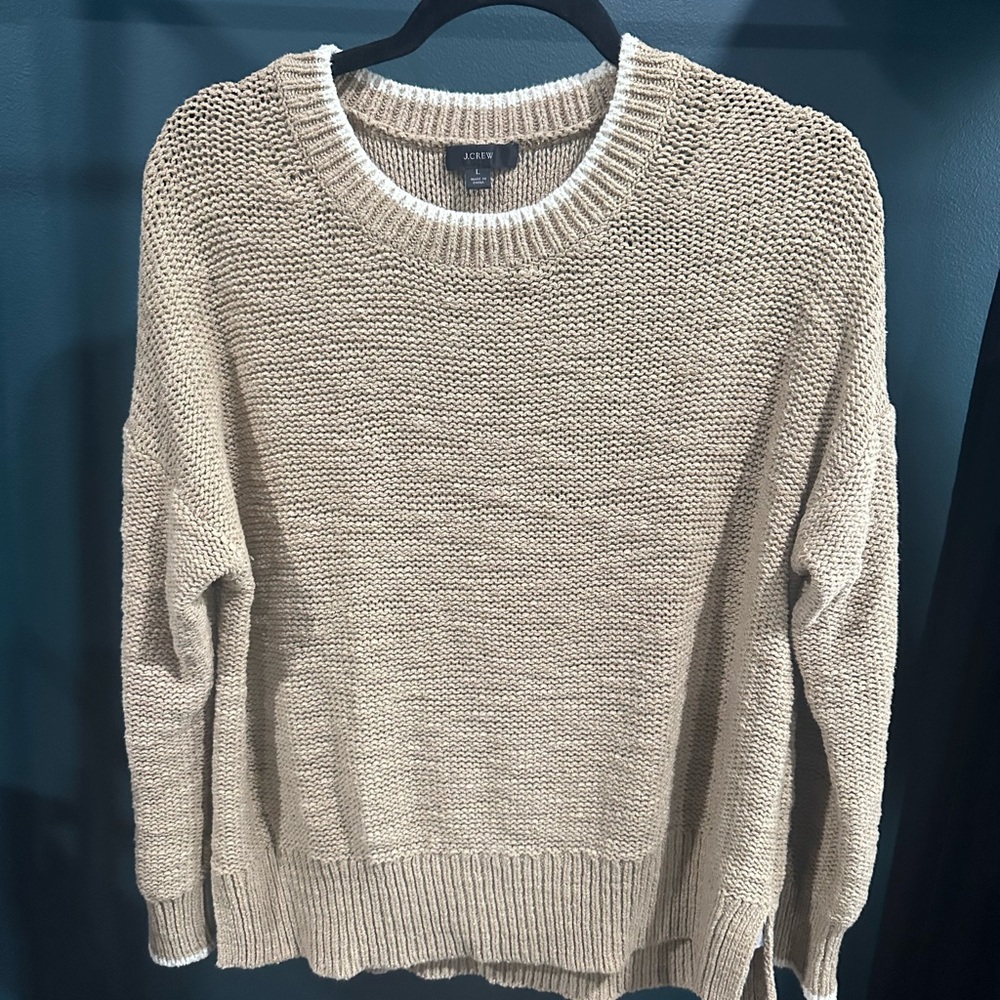 J Crew Beige Knit Sweater
